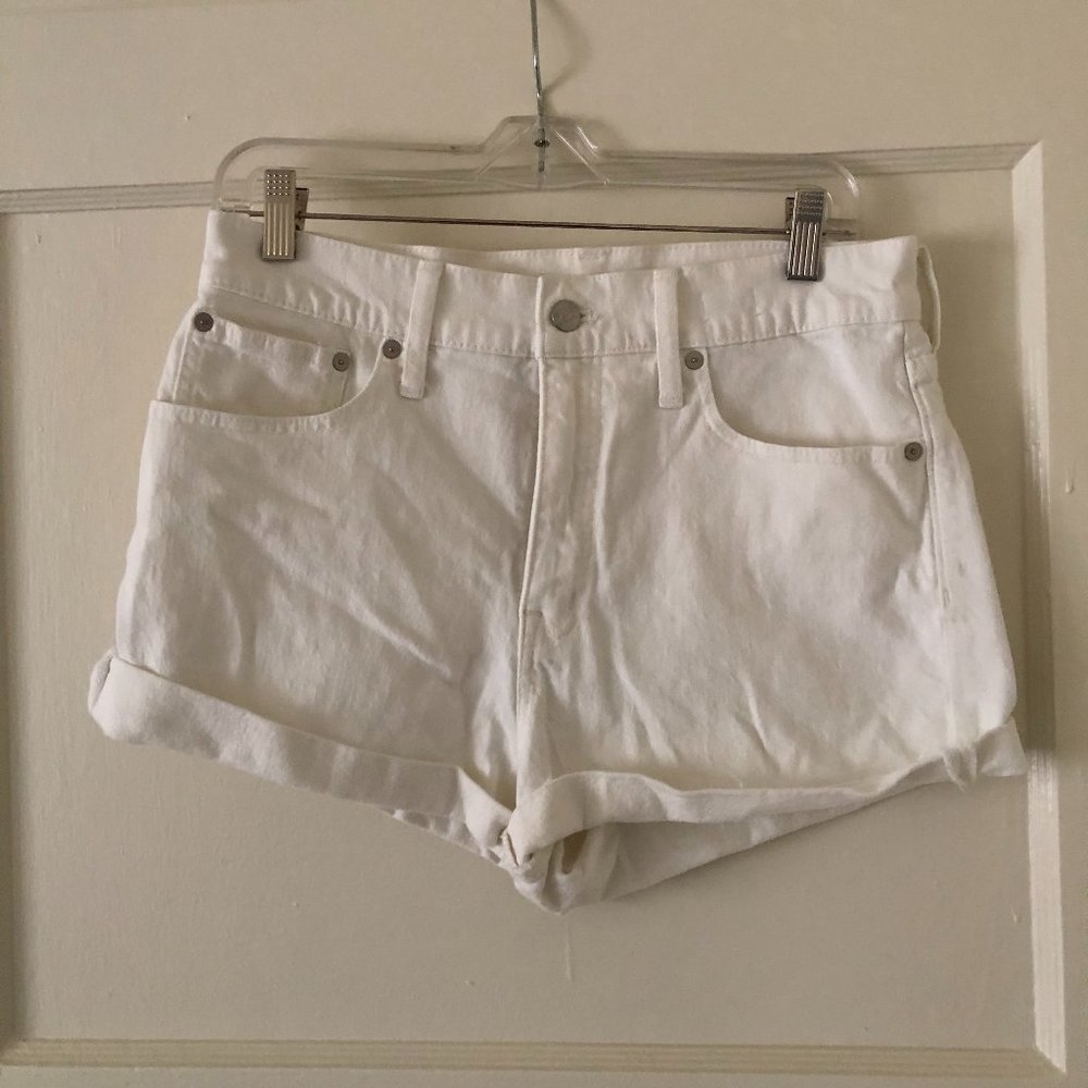 Madewell White Jean Shorts
